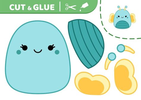 Page 3 | Cut glue Vectors & Illustrations for Free Download | Freepik Squishmallows Background, Bee Squishmallow, Butterfly Squishmallow, Kawaii Vector, Paper Box Template, Cut And Glue, Paper Games, Classic Board Games, Learn Crafts