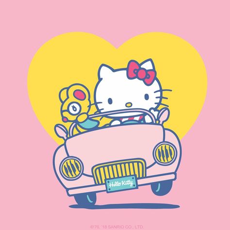 Looks like Hello Kitty is spending International Friendship Day with her friend Joey! Do you have any plans with your pals today? Parking Spot Painting, Hello Kitty Imagenes, International Friendship Day, Kitty Pics, Hello Kitty Car, Hello August, Beach Icon, Charmmy Kitty, Hello Kitty Images