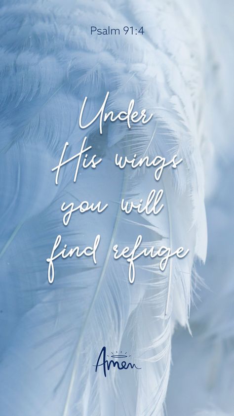 Minimalist Christian Wallpaper, Wallpaper Spiritual, Spiritual Background, Blue Bible, Rediscover Yourself, Biblical Quotes Inspirational, Psalm 91 4, Christian Meditation, Under His Wings