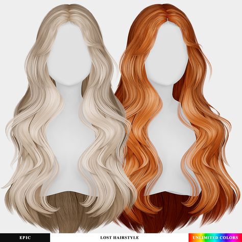 Epic - Lost Hairstyle Sims 4 Skills, Sims 4 Curly Hair, Sims 4 Hair Male, Feminine Hairstyles, Sims 4 Tsr, Sims 4 Black Hair, Mod Hair, Pelo Sims, Sims 4 Cc Skin