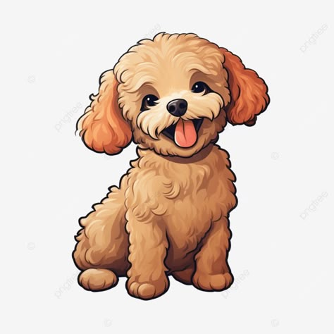 smiling poodle puppy sticker dog illustration poodle dog puppy png Anjing Poodle, Chibi Dog, Poodle Drawing, Dog Line Drawing, Sticker Clipart, Cute Dog Drawing, Poddle, Puppy Clipart, Illustration Dog