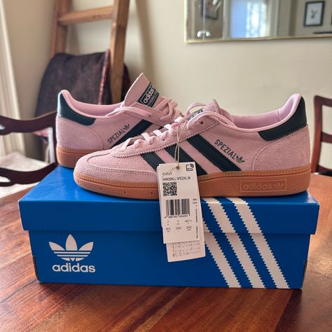 Too Small For Me! These Will Fit A True Women’s 10. New With Tags And Goat Authenticity Tag. Pink And Blue Sambas, Black And Pink Sambas, Pink And Blue Spezial, Pink And Navy Spezial Adidas, Pink And Blue Gazelle, Pink Adidas Shoes, Trashy Outfits, Adidas Spezial, Adidas Campus