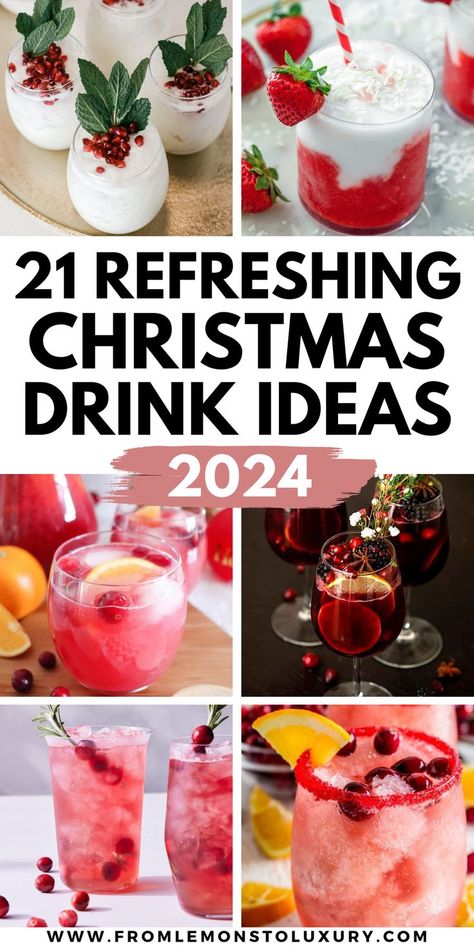 christmas drinks Nonalcoholic Christmas Drinks, Kids Christmas Drinks, Drinks Recipes Nonalcoholic, Christmas Drink Ideas, Easy Christmas Drinks, Kid Drinks Recipes, Christmas Drinks Nonalcoholic, Holiday Drinks Christmas, Drinks Nonalcoholic