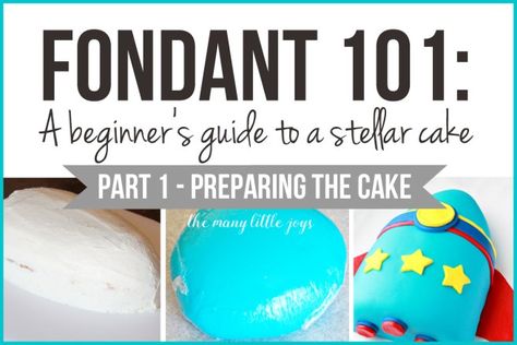 Have you ever wished you could make a really professional-looking cake? This two-part series will teach you everything you need to know about how to make a fancy fondant cake, starting with part one: how to prepare your cake. Give it a try! Rocket Cake, Fondant Tips, Making Fondant, Fondant Recipe, Dinosaur Birthday Cakes, Shoe Cake, Cake Decorating With Fondant, Rolling Fondant, Wedding Cake Recipe