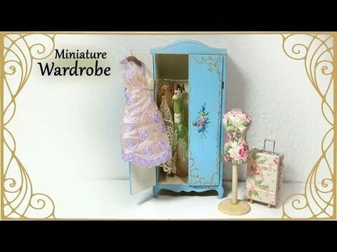 Dollhouse Wardrobe, Cardboard Dollhouse, Diy Barbie House, Dollhouse Tutorials, Dollhouse Miniature Tutorials, Dollhouse Ideas, Doll Bed, Miniature Doll, Barbie Diy