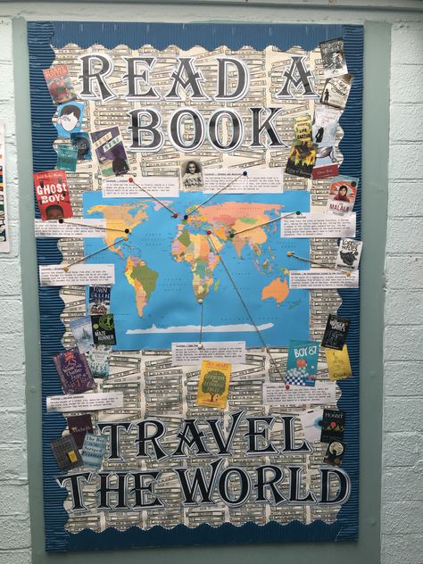 Classroom Reading Display, Primary School Library Displays, Secondary School Library Displays, Reading For Pleasure Display, High School Library Book Displays, High School Library Decorating Ideas, Kids Library Ideas, Reading Bulletin Boards Elementary, Book Corner Display