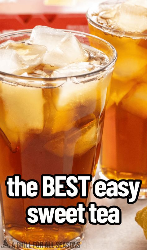 Sweet Tea Concentrate, Sweet Tea Concentrate Recipes, Iced Sweet Tea Recipes, Milos Sweet Tea, How To Make Southern Sweet Tea, How To Make Sweet Tea With Tea Bags, Homemade Sweet Tea Recipe, Best Sweet Tea, Sweet Iced Tea Recipes