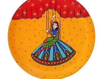 HomeDecoRatioLLC - Etsy Terracotta Plates Painting, Aari Drawing, Terracotta Plates, Terracotta Plate, Dancer Artwork, Coasters Design, Mdf Art, Traditional Rangoli, Colored Walls