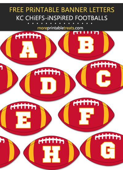 Kansas City Chiefs-Inspired Football Alphabet Kansas City Chiefs Printables Free, Chiefs Printables Free, Kc Chiefs Party Ideas, Kansas City Chiefs Food Ideas, Kc Chiefs Crafts, Kansas City Chiefs Birthday Party Ideas, Kansas City Chiefs Birthday Party, Chiefs Party Ideas, Swiftie Classroom