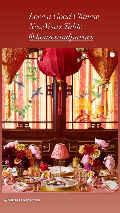 Stories • Instagram Rebecca Gardner, New Year Table, Shade House, Beautiful Tablescapes, Table Lamp Shade, Colored Glasses, Valentines Day Dinner, Rose Colored Glasses, Year Of The Tiger