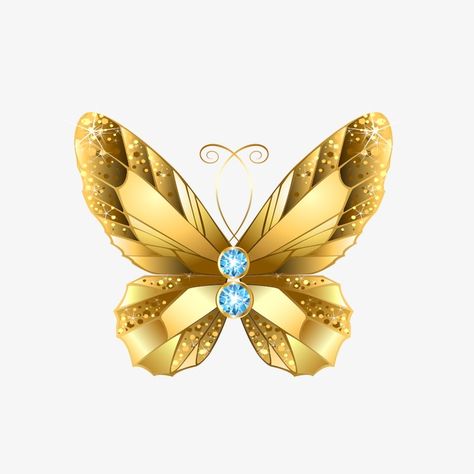 Gold Butterfly Cake Topper Printable, Wechat Wallpaper, Clipart Butterfly, Joker Drawings, Butterfly Clipart, 8. Mart, Butterfly Png, 8 Mart, Birthday Cake Topper Printable