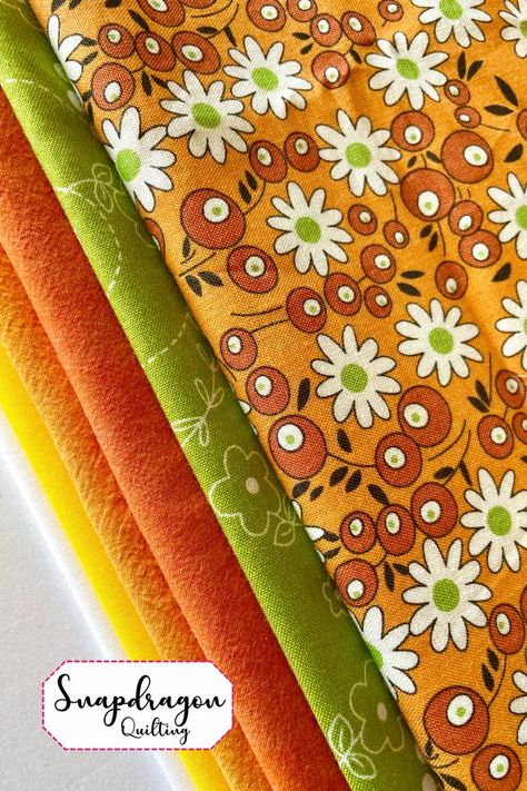 Love these fabrics? Get your "Groovy" quilt kit to make the "Groovy" quilt. Read all about it in this blog post Retro Themed Party, Quilt Retreat, Raw Edge Applique, Pattern Coloring Pages, Peace Signs, Not Love, Smiley Faces, Painters Tape, Riley Blake Designs