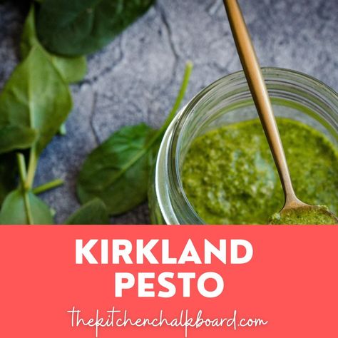 Everything You Want To Know About Kirkland Pesto Plus 11 Great Ways To Use This Costco Condiment - The Kitchen Chalkboard 1920s Party Food, Costco Meatballs, Pesto Appetizers, Costco Meals, Frozen Appetizers, Kitchen Chalkboard, 20s Party, Roaring 20s Party, 1920s Party