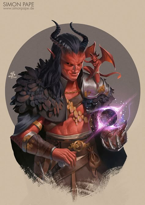 ArtStation - Tiefling Warlock Fiend Warlock, Tiefling Warlock, Dnd Tiefling, Cthulhu Art, Baldur's Gate 3, Fantasy Portraits, Fantasy Races, Baldur's Gate, D&d Dungeons And Dragons