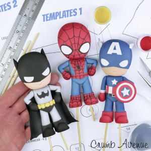 Superhero Cake Toppers Superhero Cake Toppers, Spiderman Cake Topper, Spiderman Birthday Cake, Marvel Birthday Party, Doll Cake Topper, Superhero Birthday Cake, Spiderman Theme, Cake Topper Tutorial, Spiderman Party