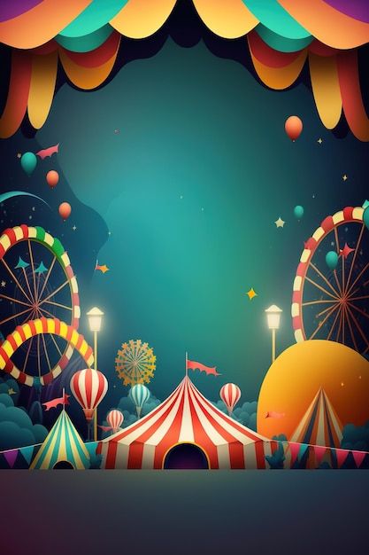 School Fair Themes, Carnival Theme Background, Circus Background Landscape, Circus Design Poster, Fest Backgrounds, Birthday Background Design Landscape, Fun Fair Poster, Carnival Poster Design, Fair Background