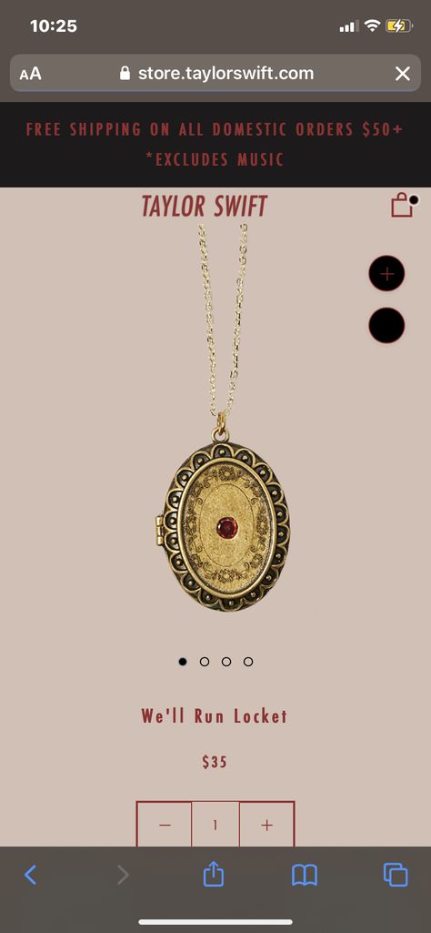 Taylor Swift Merchandise, Taylor Swift Red, Locket, Swift, Taylor Swift, Red, 10 Things