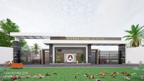 GUARDING THE GATES OF KNOWLEDGE What did/does your Secondary School Main entrance gate look like? Imagine your Children walking through these gates to school or you, driving through these gates for school runs? 😜 #BamConsults #BamDesign #NotYourRegular #ExteriorDesign #PortHarcourt #Schoolgate #architecture School Gate Design Entrance, School Gate Design, School Architecture Design, School Gate, Entrance Gate, Main Gate Design, Main Gate, Port Harcourt, International School