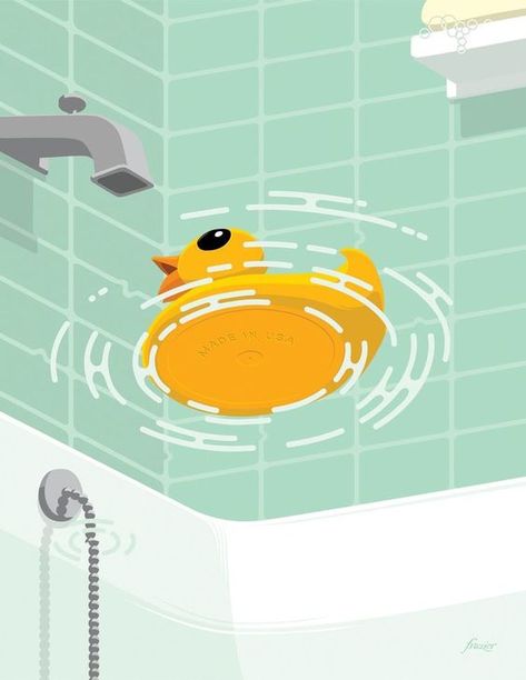 flat design Yellow Duck, Rubber Duck, Illustration Inspiration, Flat Design, Design Illustration, Art Illustration, Art Inspo, Floating, Art Ideas