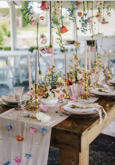 Wildflower Wedding Theme, Bridal Shower Inspo, Elegant Bridal Shower, Elegant Dinner, Garden Party Wedding, Pastel Wedding, Whimsical Garden, Wildflower Wedding, Whimsical Wedding