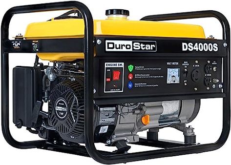 DuroStar DS4000S Portable Generator, Yellow/Black Best Portable Generator, Gas Powered Generator, Emergency Generator, Portable Inverter Generator, Generators For Sale, Inverter Generator, Transfer Switch, Generator House, Portable Generator