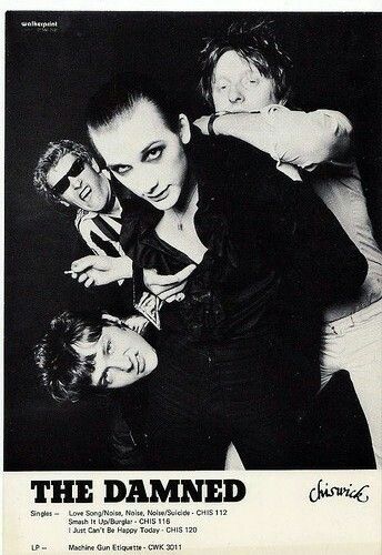 Ladies and gentlemen,  how do? The Damned Band, New Wave Music, 70s Punk, Goth Bands, Punk Poster, Punk Rock Bands, Hardcore Punk, Punk Rocker, Punk Music