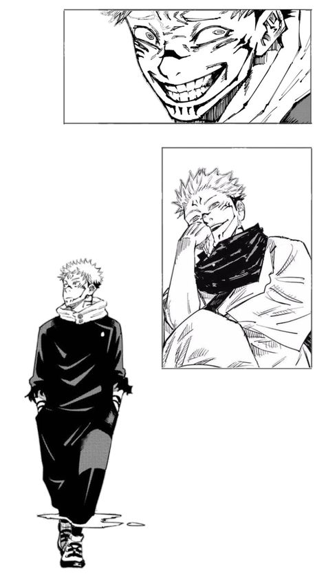 Sukuna Manga Panel, Manga Paneling, Sukuna Tattoo, Jujutsu Kaisen Tattoo, Sukuna Wallpaper, Gojo Vs Sukuna, Lockscreen Themes, Black And White Instagram, Gege Akutami