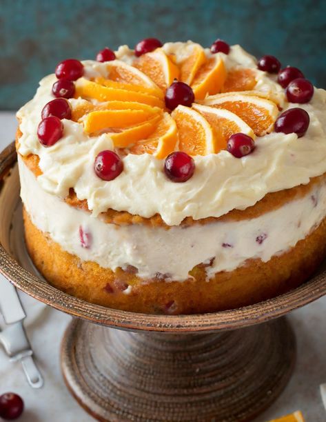 My mother-in-law swears by this Christmas cake! She won't make anything else! Cooktop Cove, Cranberry Orange Cake, Cake Mix Ingredients, Cranberry Cake, Orange Cranberry, Candied Orange Peel, Festive Desserts, Wine Desserts, White Cake Mixes