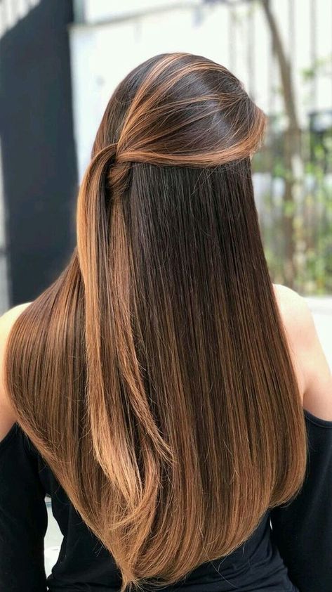 Hairstyles Beginners, Hair Detox, Brown Hair Balayage, Long Brown Hair, Winter Hair Color, Brown Blonde Hair, Long Straight Hair, Beautiful Long Hair, Brunette Hair