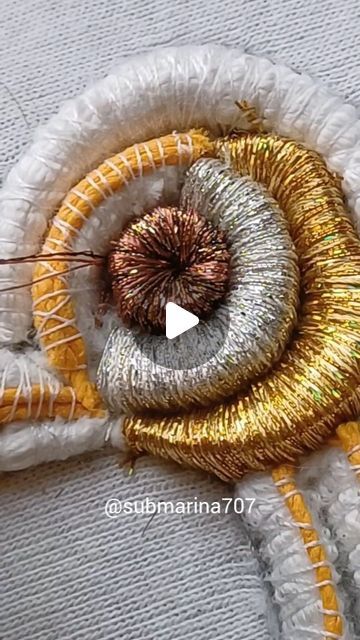 Marina Knyazeva on Instagram: "👁
#submarina707 #stitching #embroidery #embroideryart #goldwork #goldworkembroidery #sculpturalembroidery #course #eye" Embroidery Goldwork, Goldwork Embroidery, Gold Work Embroidery, Stitching Embroidery, Gold Work, Embroidery Art, Stitching, Sculpture, Embroidery