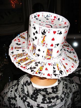 Playing Card Crafts, Crazy Hat, Crazy Hat Day, Funky Hats, Mad Hatter Party, Playing Cards Art, Easter Hats, Hat Day, Crazy Hats