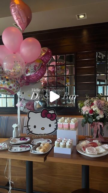 Vintage Cakes Htx, LLC on Instagram: "Sneek Peek of a small dessert table I put together for my hello Kitty themed cake decorating class held yesterday!   #HelloKitty  #HelloKittyClass #HelloKittyDessertTable #CakeDecoratingClass #DessertTable #DessertBar #houstontexas" Hello Kitty Candy Table, Hello Kitty Dessert Table, Small Dessert Table, Hello Kitty Baby Shower, Pink Bachelorette, Hello Kitty Baby, Vintage Cakes, Cake Decorating Classes, Kitty Baby