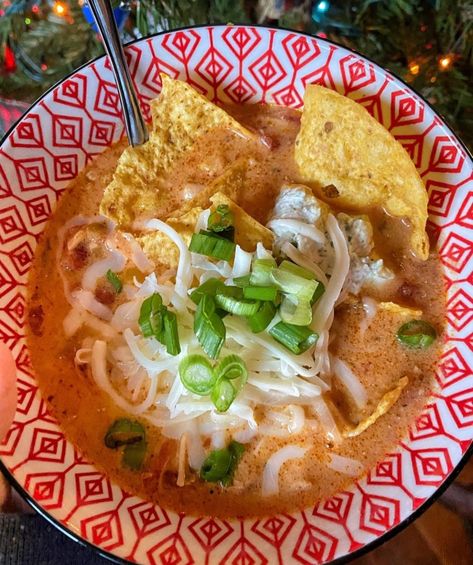 Creamy Enchilada Soup, Cold Weather Soup, Creamy Enchilada, The Tipsy Housewife, Tipsy Housewife, Seven Layer Salad, Chicken Enchilada Soup, Enchilada Soup, Red Enchilada Sauce