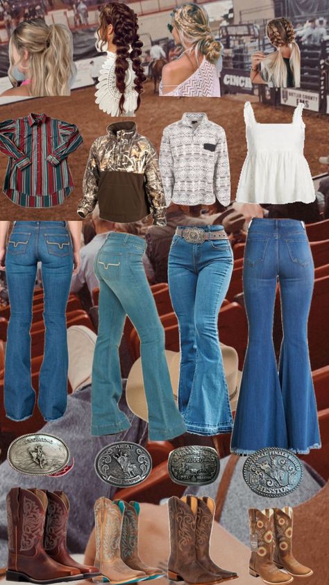 Make your outfit PT.3 Bellbottom Jeans Outfits, Western Flare Jeans Outfit, Flare Jeans Outfit Western, Bellbottom Jean Outfits, Outfit With Flare Jeans, Outfits With Flares, Western Girl Outfits, Flare Jeans Style, Flare Jeans Outfit