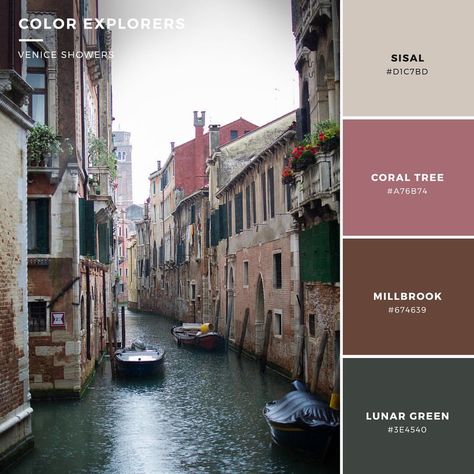 Venice color palette #colorpalette #inspo #pastel #venice #italy #color Soothing Paint Colors, Interior Design Color Schemes, Pantone Colour Palettes, Exterior House Color, Hotel Room Design, Italian Colors, Italy Vacation, Painting Bathroom, Colour Board