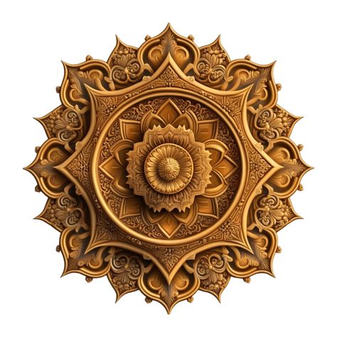 Ethnic Luxury Mandala Golden Art Rangoli Transparent Background Art Rangoli, Shadi Card, Golden Mandala, Golden Art, Mandala Clipart, Gold Mandala, Free Png, Transparent Background, Royalty