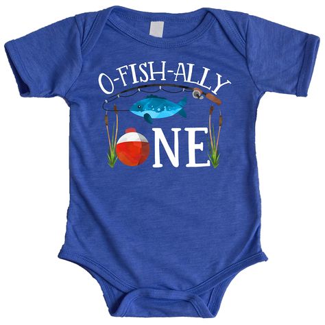 PRICES MAY VARY. 100% Cotton Snap closure Hand Wash Only O-Fish-Ally One Bodysuit for Baby Boys - This O-Fish-Ally One Bodysuit is perfect for your little boy's first birthday pictures Bright and vibrant permanent and professional print - It doesn't just look high quality, it is high quality! Boys 1st Birthday Fishing Bodysuit - This adorable O-Fish-Ally-One Bodysuit is absolutely perfect for your baby boys 1st birthday outfit Designed in the USA - Olive Loves Apple, based in Phoenix, AZ knows h Fishing First Birthday, Birthday Fishing, Birthday Bodysuit, O Fish Ally, First Birthday Pictures, Baby Boy First Birthday, First Birthday Outfit, First Birthday Party Themes, Fishing Birthday