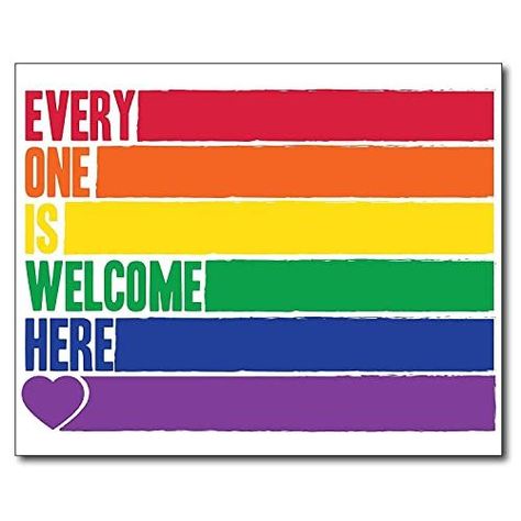 Inclusion Poster, Everyone Is Welcome Here, Uni Dorm, Pride Quotes, Gay Pride Month, Dorm Wall Decor, Dorm Walls, Everyone Is Welcome, Small Business Branding