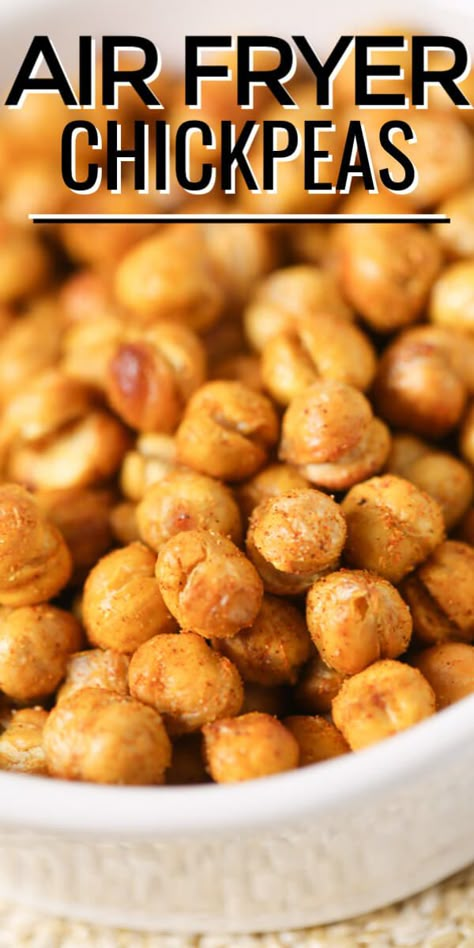 This Roasted Chickpeas recipe is quick and easy.  To make these crispy chickpeas I use a neat tool that's great even if you don't have an air fryer. #itisakeeper #airfryer #chickpeas #easysnack #easyrecipe #quickrecipe #healthyrecipe Air Fryer Chickpeas, Chickpea Recipes Roasted, Air Fryer Recipes Breakfast, Chickpea Snacks, Pizza Flavors, Chickpea Recipes, Air Fryer Recipes Easy, Air Fryer Recipes Healthy, Air Fryer Chicken