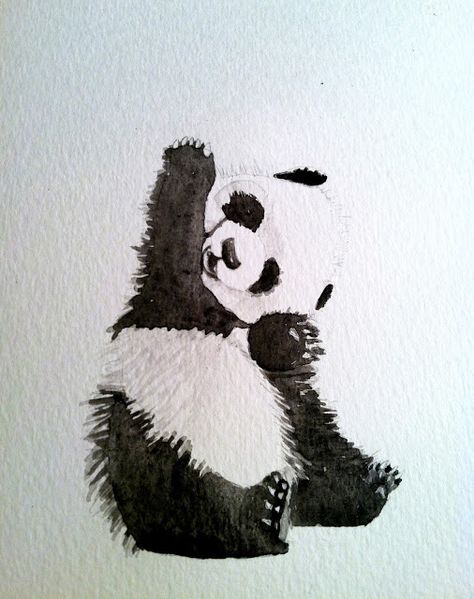 Baby panda watercolor by Cielo Azul Jewelry: Sunday blues Sunday Blues, Watercolor Water, Panda Art, Watercolor Paintings Easy, 수채화 그림, Baby Panda, Easy Watercolor, Watercolor Inspiration, Watercolor Animals