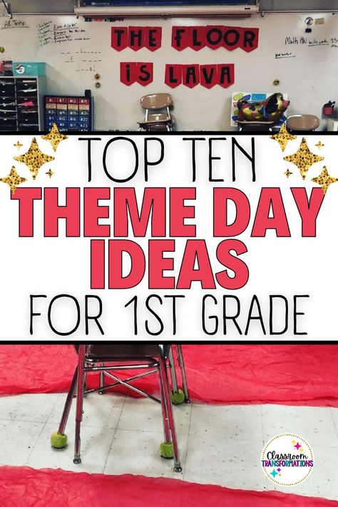 Fun Theme Days For School, Theme Day Ideas, Summer School Themes, First Grade Themes, 1st Grade Classroom, 1st Grade Crafts, Elementary Classroom Themes, Camping Classroom, Teachers Room