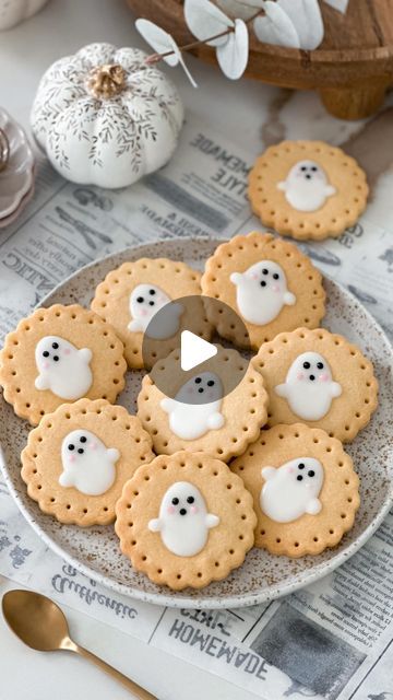 Pink Food, Ghost Cookies, Pink Food Coloring, Cream Butter, Caster Sugar, Cut Out Cookies, Stand Mixer, 1 Egg, Toothpick