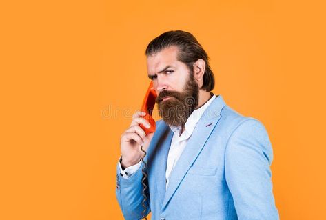 Serious phone call. communication concept. brutal handsome man with moustache speak on phone. call and conversation royalty free stock image Man With Moustache, Phone Photo, Vector Logo Design, On Phone, Handsome Man, Phone Call, Vector Logo, Modern Vintage, Stock Images Free