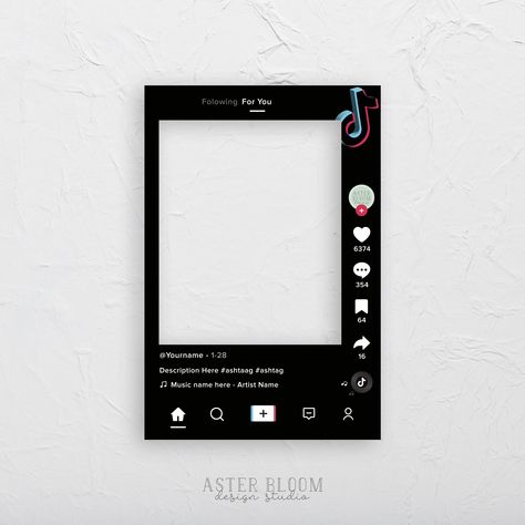 Photo Frame Design Creative, Instagram Photobooth, Photobooth Selfie, Photo Booth Frame Prop, Selfie Party, Tiktok Photo, Frame Props, Adult Party Themes, Plastic Board