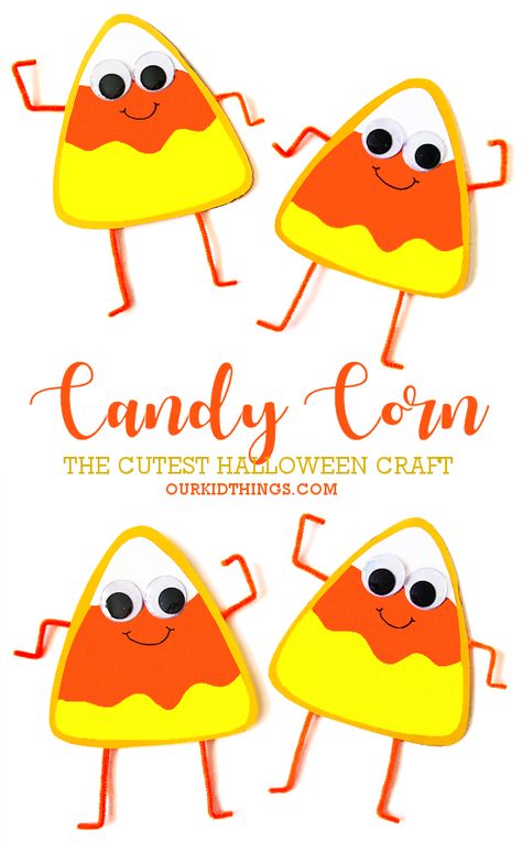 Candy Corn People Craft Candy Corn Crafts, Man Crafts, Daycare Crafts, Halloween Crafts For Kids, Holiday Projects, Candy Corn, Our Kids, Diy Costumes, Toddler Crafts