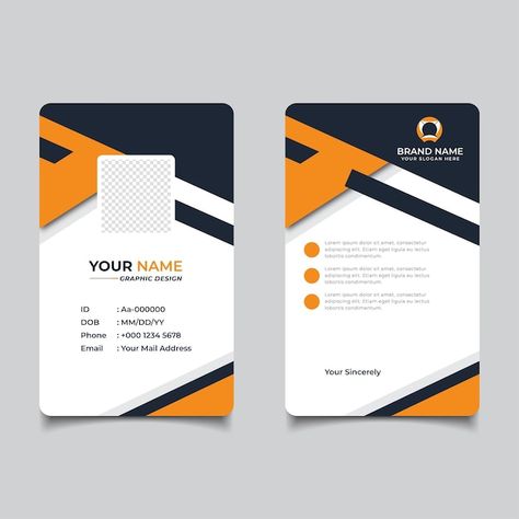 Instagram Card Design, Identity Card Design Creative, Page Background Design, Id Card Design, Identity Card Design, Employee Id Card, Eagle Wallpaper, Id Card Template, Creative Card