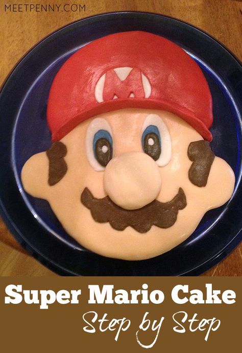 Super Mario Bros Cake Easy, Diy Mario Cake, Mario Cake Ideas, Super Mario Party Ideas, Mario Party Ideas, Mario Birthday Cake, Mario Bros Cake, Super Mario Cake, Super Mario Bros Birthday Party