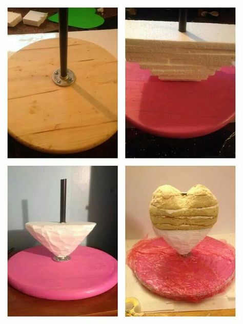 3D heart cake tutorial Cake Designs Tutorial, Heart Cake Tutorial, Anti Gravity Cake, Cake Design Tutorial, Cake Structure, Gravity Defying Cake, Cake Frame, Gravity Cake, Cake Kit