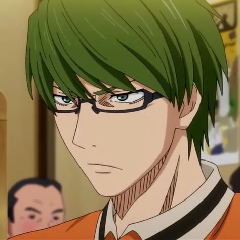 Anime Kuroko No Basket, Knb Kuroko, Kuroko No Basket Characters, Midorima Shintarou, Basketball Anime, Green Characters, Spongebob Funny, Kuroko's Basketball, No Basket