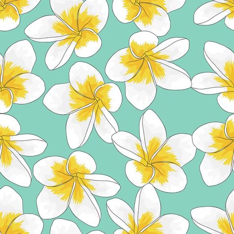 Tropical Art Print, Plumeria Flowers, Batik Art, Butterfly Illustration, Drawing Wallpaper, Floral Seamless Pattern, Vector Background Pattern, Pattern Flower, Tropical Art